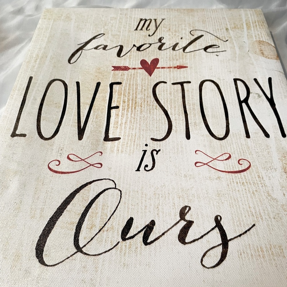 My favorite love story 14inch x 10 inch canvas print